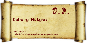 Dobozy Mátyás névjegykártya