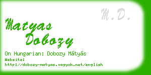 matyas dobozy business card