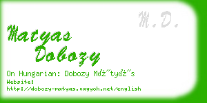 matyas dobozy business card